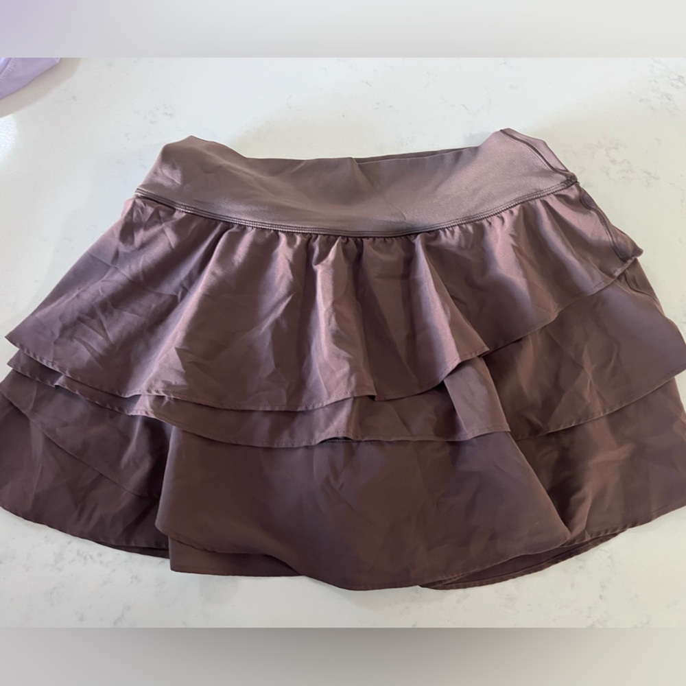 Brown cute ruffle tennis skirt size medium